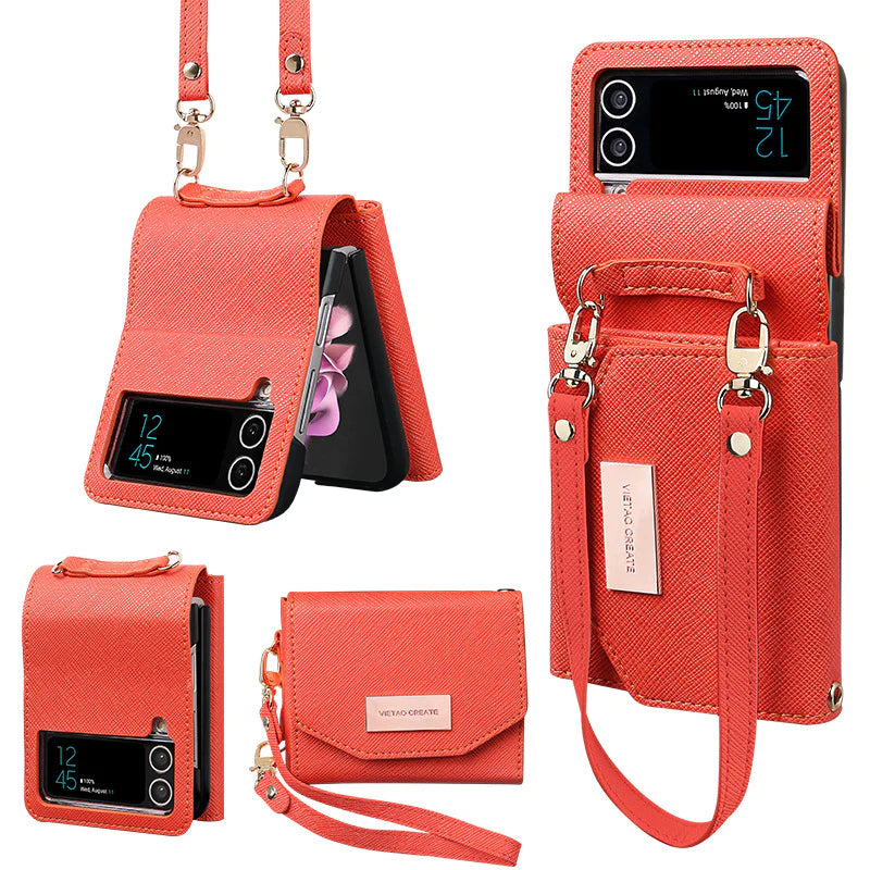For Samsung ZFlip6/7 Folding Screen Wallet Phone Case