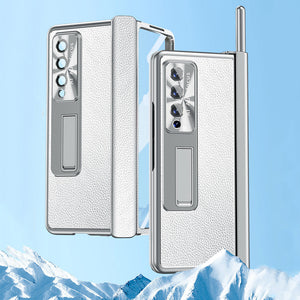Applicable To Samsung Zfold6/Zfold5 Magnetic Hinge Leather Phone case