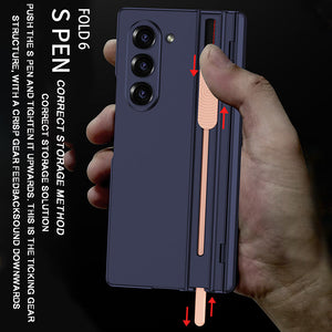 Suitable For Samsung ZFold6 Magnetic Folding Shaft Gear Adjustment Integrated Pen Slot Anti-Fall Mobile Phone Case