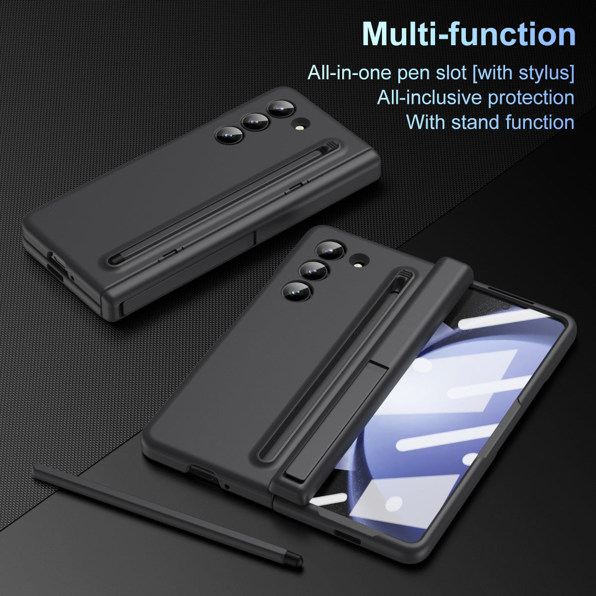 Suitable For Samsung Z Fold5/4 With Stylus Hinge Bracket Case