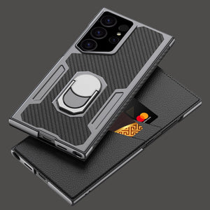 Suitable for Samsung S24Ultra Flip Rotating Ring Leather Case