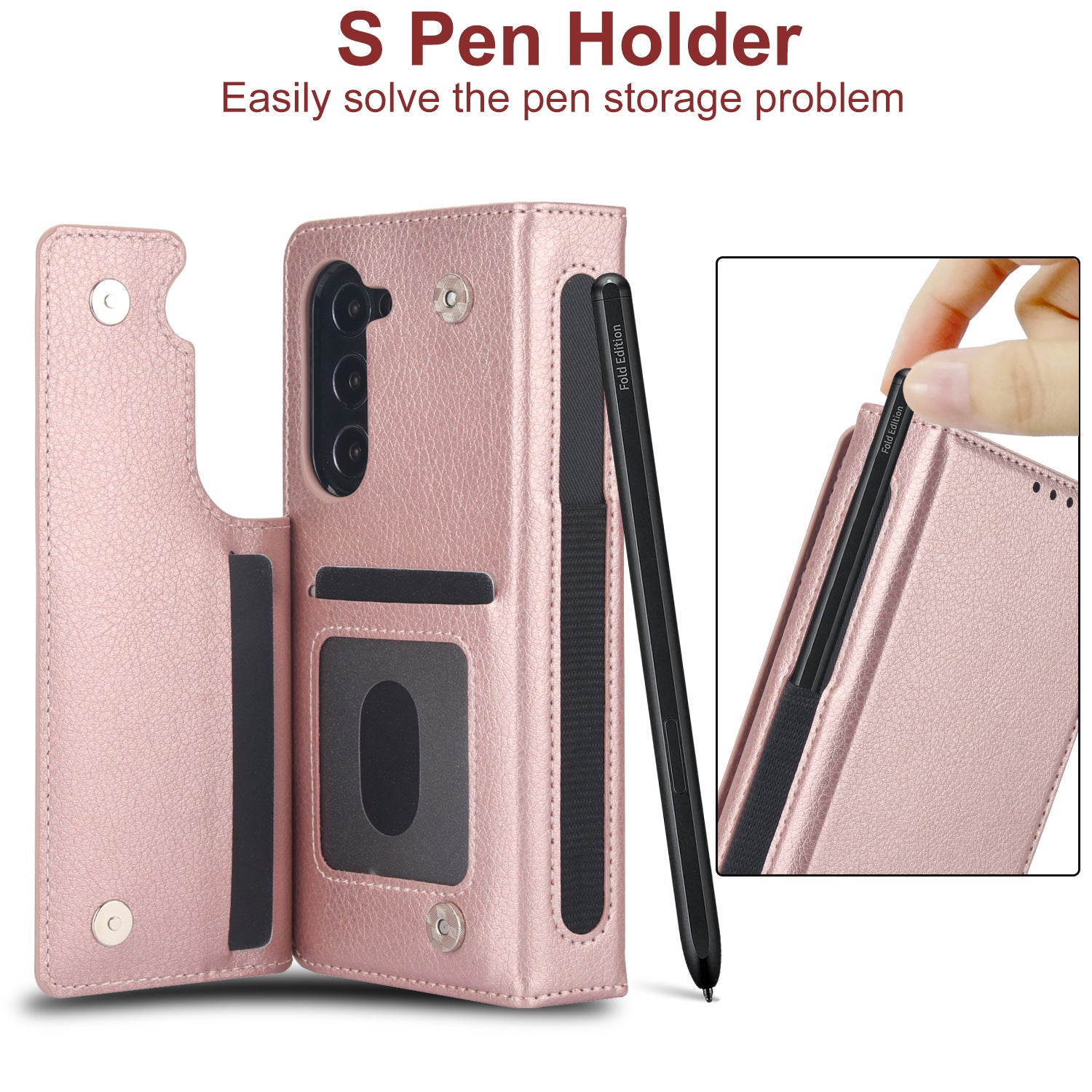 Suitable for Samsung ZFold3/4/5/6 Multifunctional Leather Case