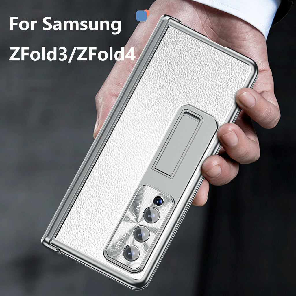 Applicable To Samsung Zfold6/Zfold5 Magnetic Hinge Leather Phone case