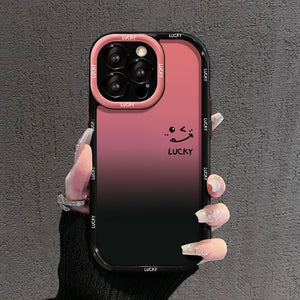 Gradient Heart Design, Bling Full Protection iPhone Case