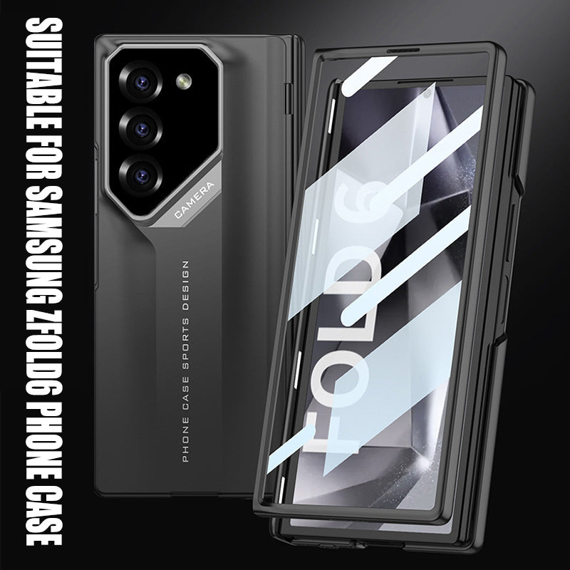 Suitable for Samsung Shell Film Integrated Magnetic Folding Hinge Phone Case