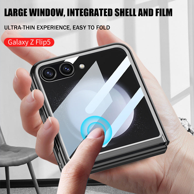 Suitable For Samsung Z Flip5 Full-Bag Film Large Window High-Transparent Back Panel Phone Case