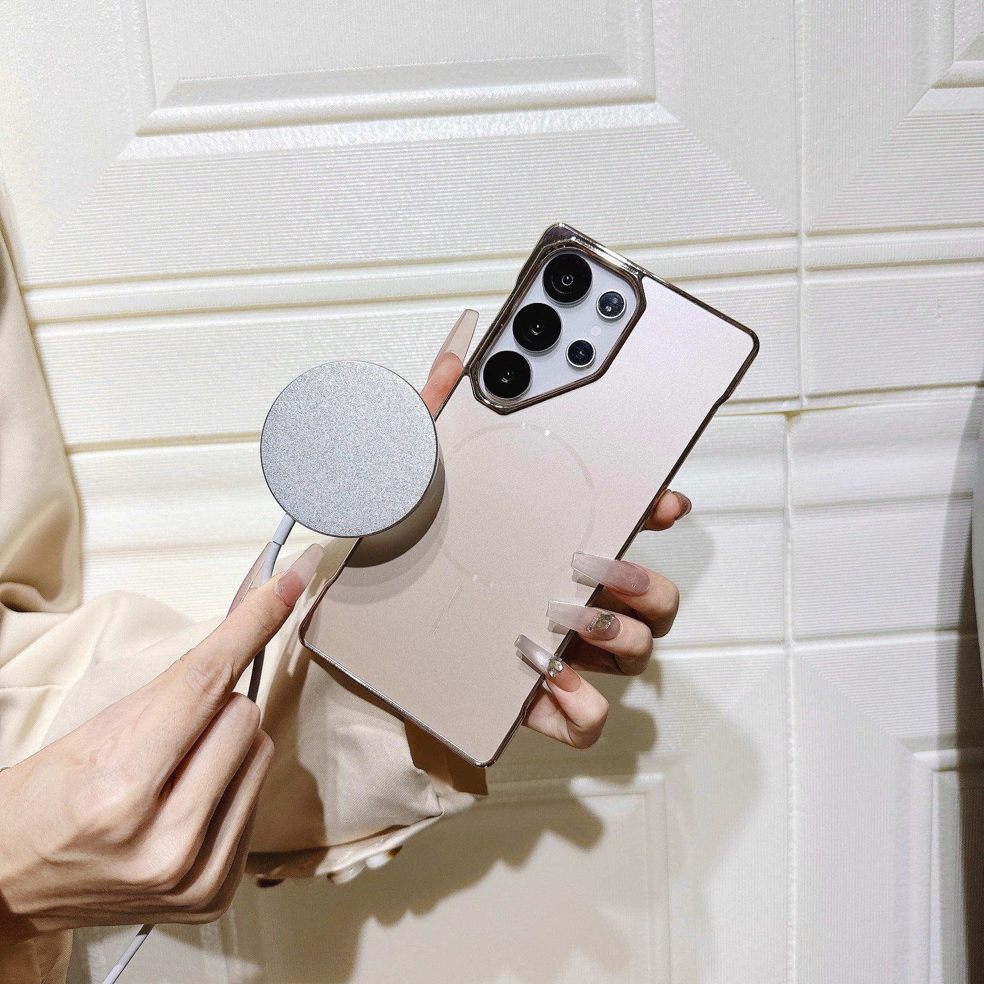 For Samsung S25ultra Borderless Electroplated Magnetic  case