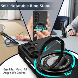 360-Degree Rotating Stand Suitable for Magnetic Wireless Charging of Samsung ZFOLD 5/6 Folding Phone Case