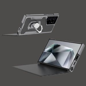 Suitable for Samsung S24Ultra Flip Rotating Ring Leather Case