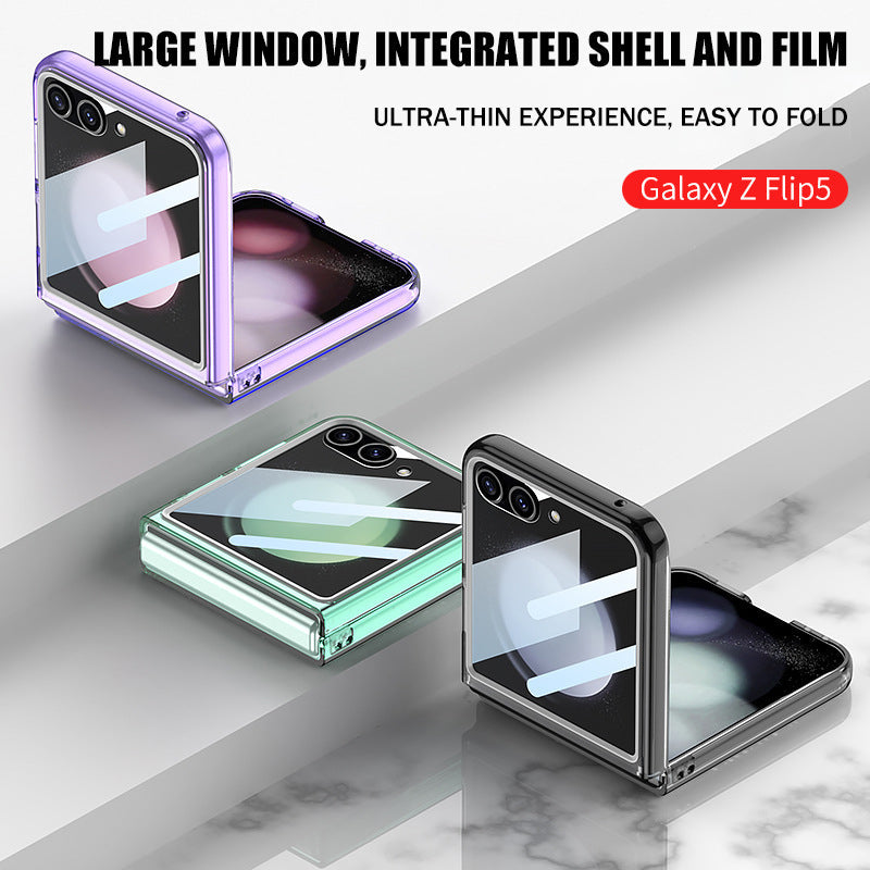 Suitable For Samsung Z Flip5 Full-Bag Film Large Window High-Transparent Back Panel Phone Case