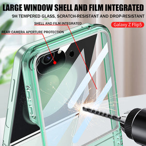 Suitable For Samsung Z Flip5 Full-Bag Film Large Window High-Transparent Back Panel Phone Case