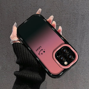 Gradient Heart Design, Bling Full Protection iPhone Case