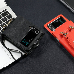 For Samsung ZFlip6/7 Folding Screen Wallet Phone Case