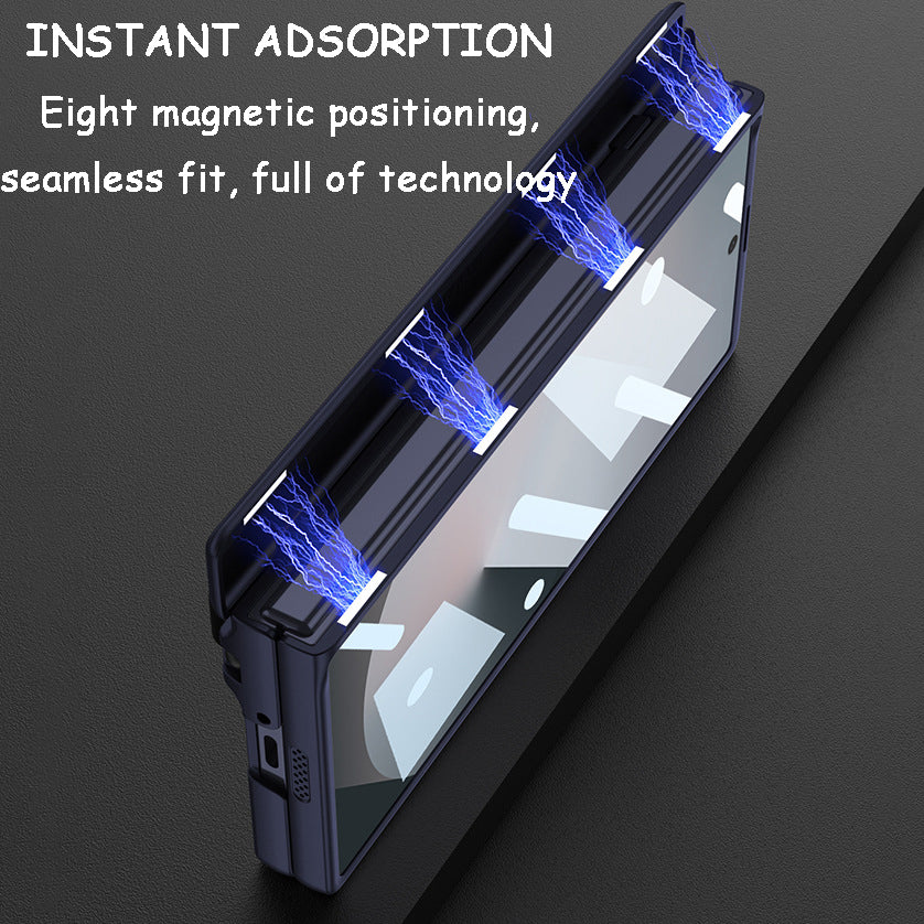 Suitable For Samsung ZFold6 Magnetic Folding Shaft Gear Adjustment Integrated Pen Slot Anti-Fall Mobile Phone Case