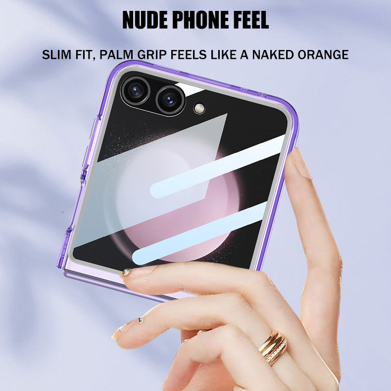 Suitable For Samsung Z Flip5 Full-Bag Film Large Window High-Transparent Back Panel Phone Case