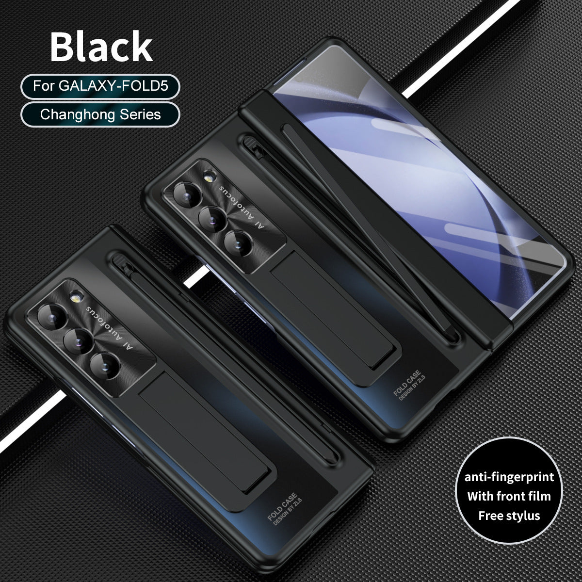 Suitable for Samsung Galaxy Z Fold4/5/6 Shell and Film Integrated Holder With Stylus Phone Case