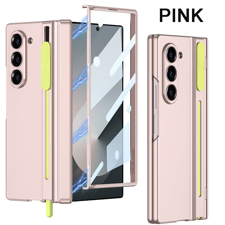 Suitable For Samsung ZFold6 Magnetic Folding Shaft Gear Adjustment Integrated Pen Slot Anti-Fall Mobile Phone Case