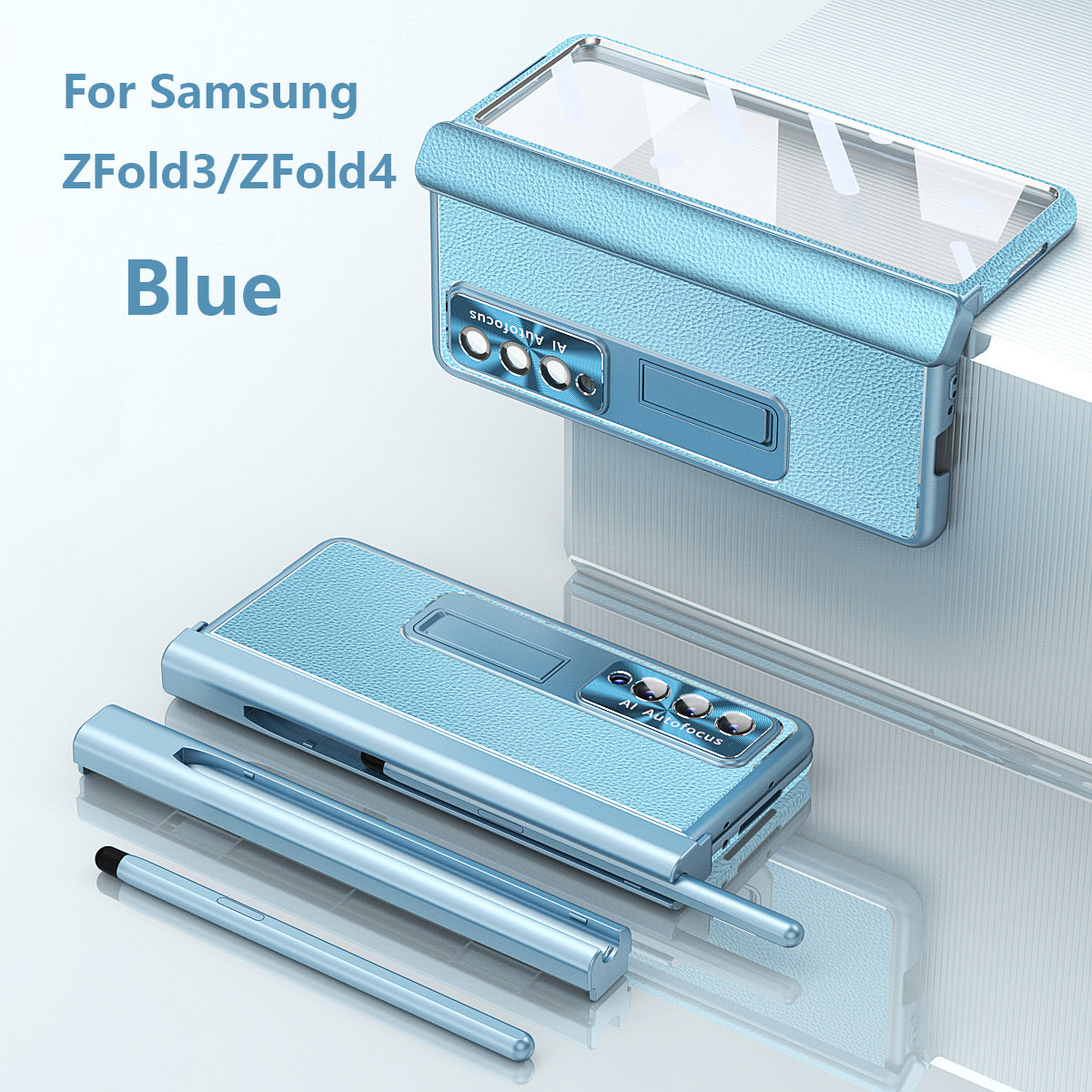 Applicable To Samsung Zfold6/Zfold5 Magnetic Hinge Leather Phone case