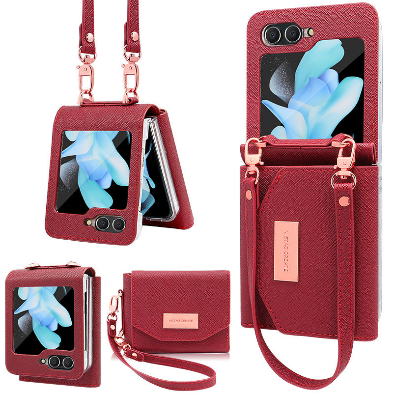 For Samsung ZFlip6/7 Folding Screen Wallet Phone Case