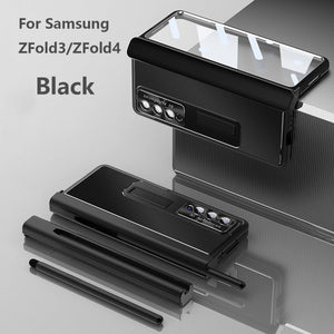 Applicable To Samsung Zfold6/Zfold5 Magnetic Hinge Leather Phone case