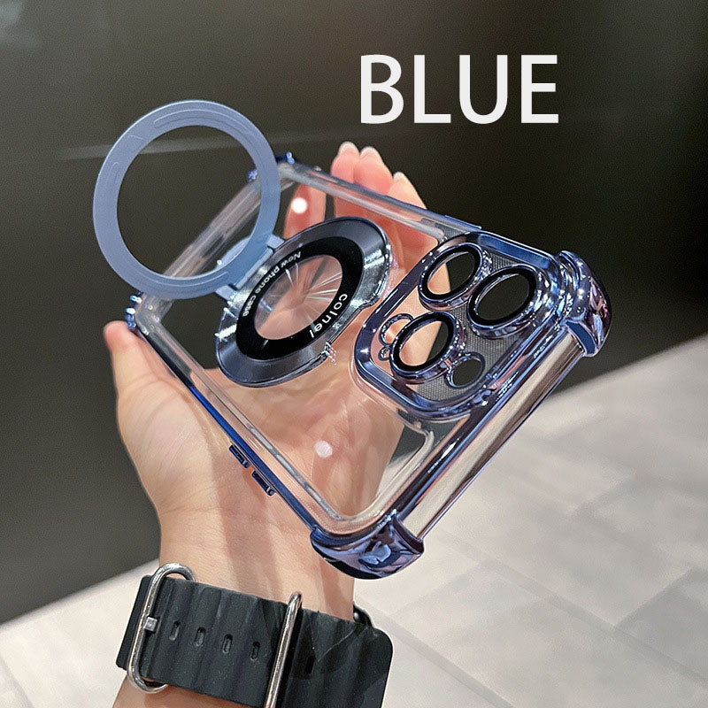 Magnetic case for iPhone series plated stands