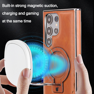 For Samsung S25 series Business Magnetic Anti-fall Bracket Protective Case