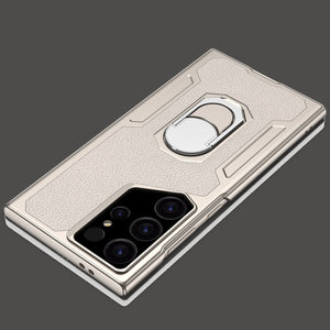 Suitable for Samsung S24Ultra Flip Rotating Ring Leather Case
