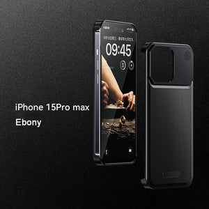 For iPhone16 Series Walnut Metal Aromatherapy Infinity Magnetic Shell