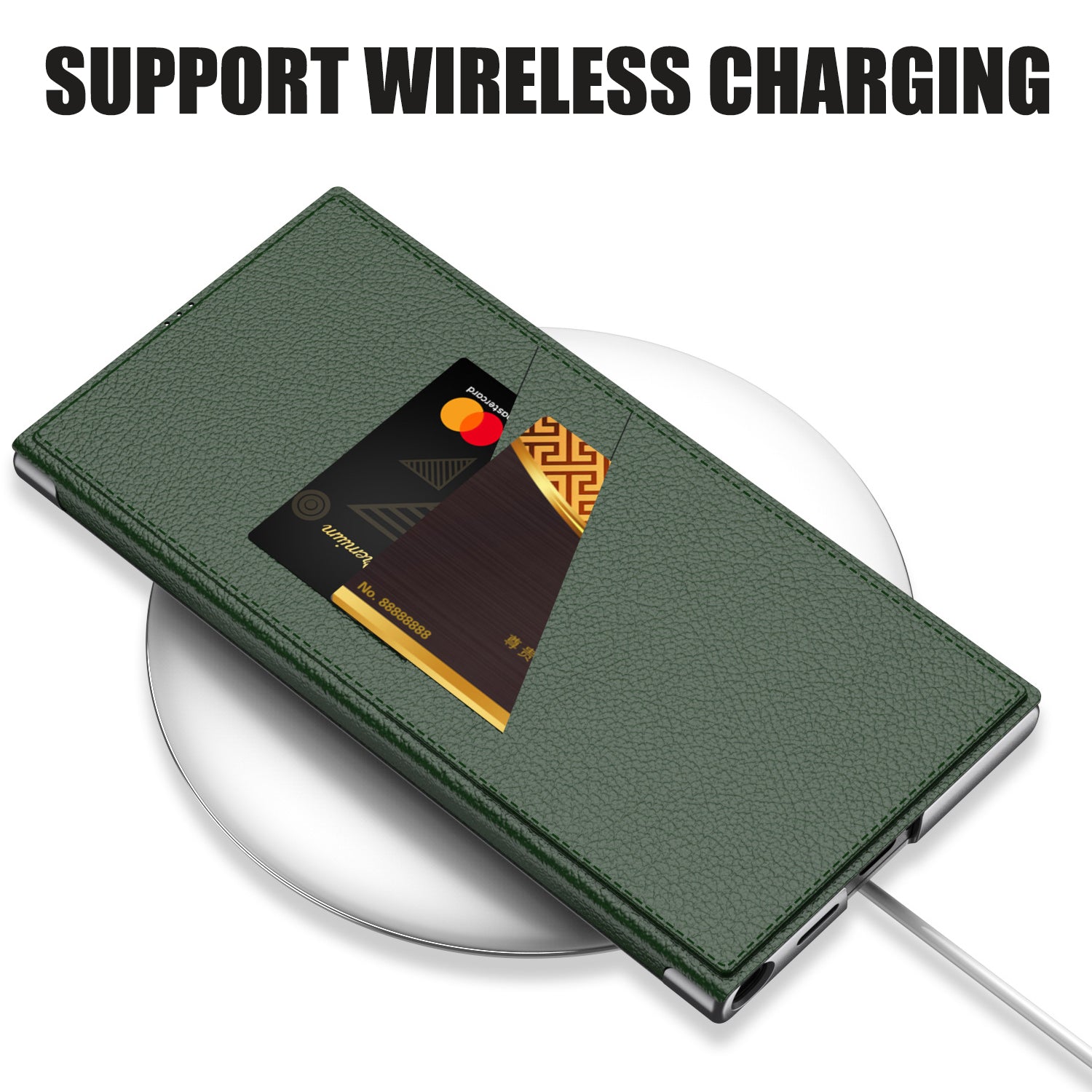 Suitable for Samsung S24Ultra Flip Rotating Ring Leather Case