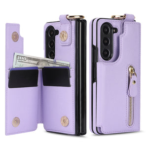 Suitable for Samsung ZFold3/4/5/6 Wallet Ring Phone Case