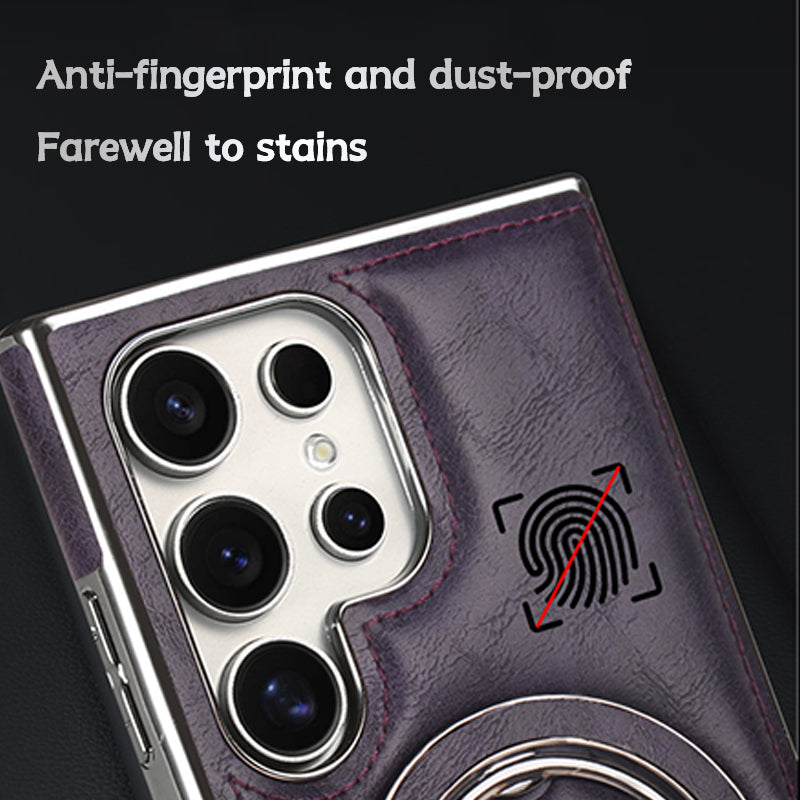 For Samsung S25 series Business Magnetic Anti-fall Bracket Protective Case