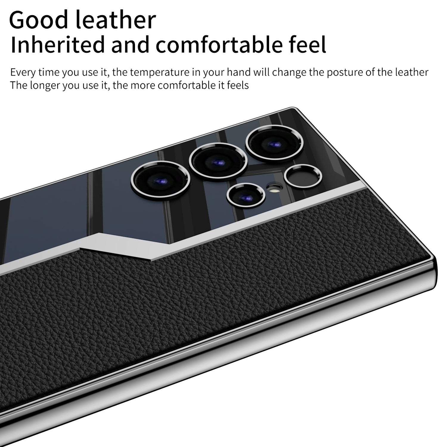 Electroplated Leather Anti-fall Protective Phone Case For Galaxy S25 Ultra