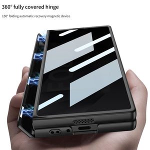 Magnetic Hinge Hidden Bracket All-included Case With Back Screen Protector For Galaxy Z Fold 6/5/4/3