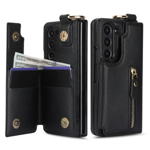 Suitable for Samsung ZFold3/4/5/6 Wallet Ring Phone Case