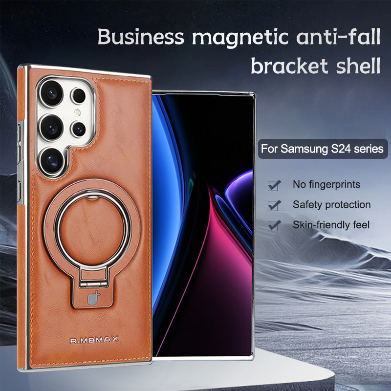 For Samsung S25 series Business Magnetic Anti-fall Bracket Protective Case