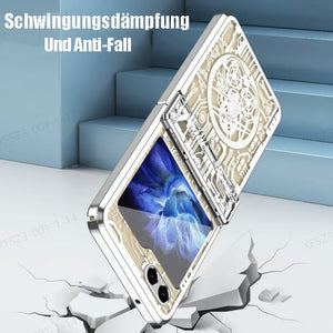 Mechanical Folding Samsung Zfip5/6 Electroplating Mobile Phone Shell Hinge Anti-Fall Protective Cover