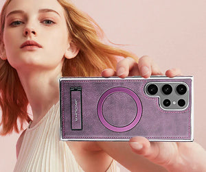 Suitable for Samsung S24/S25 series Business Magnetic Bracket Protective Case