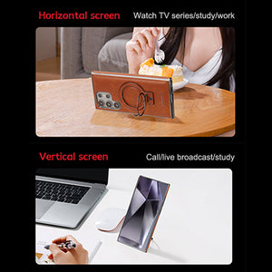 For Samsung S25 series Business Magnetic Anti-fall Bracket Protective Case