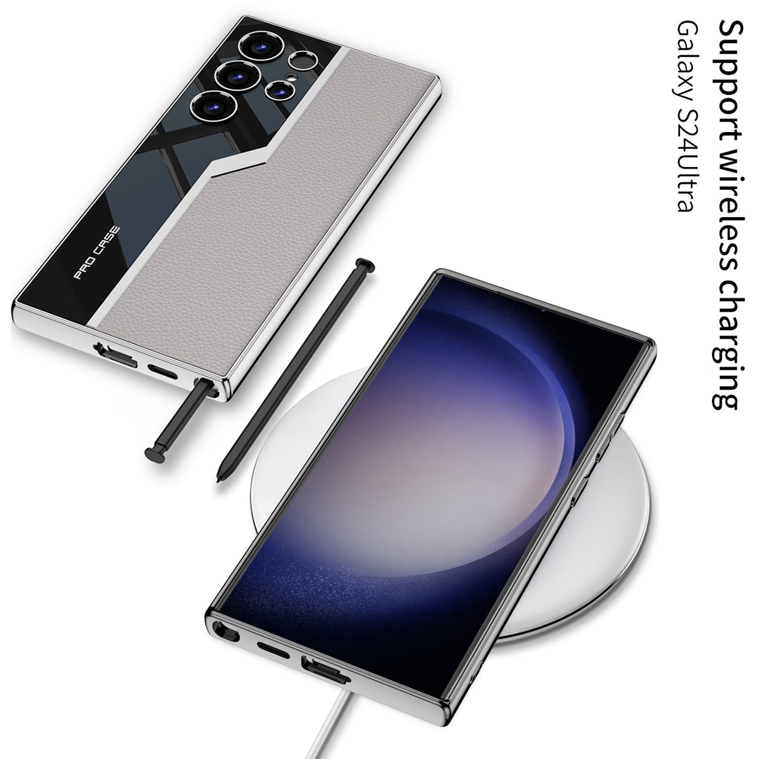Electroplated Leather Anti-fall Protective Phone Case For Galaxy S25 Ultra