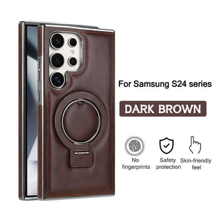 For Samsung S25 series Business Magnetic Anti-fall Bracket Protective Case
