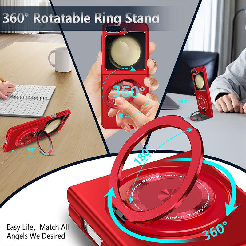 360° Rotating Folding Stand Case Samsung Z Flip5 Super Magnetic Phone Case