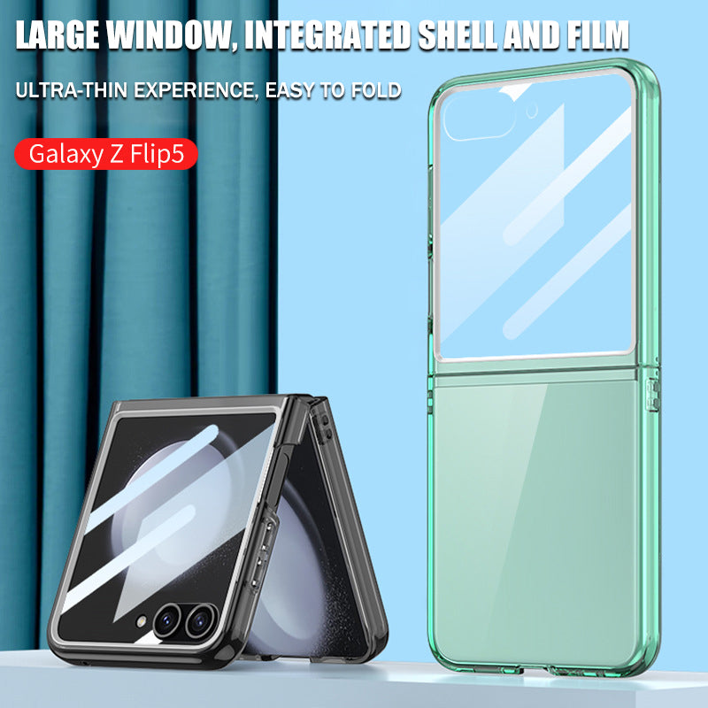 Suitable For Samsung Z Flip5 Full-Bag Film Large Window High-Transparent Back Panel Phone Case