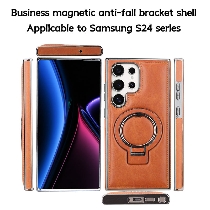 For Samsung S25 series Business Magnetic Anti-fall Bracket Protective Case