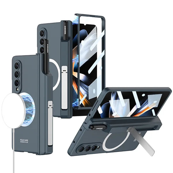 Wireless Magnetic Phantom Pen Holder Mobile Phone Case For Samsung Z Fold 5/6