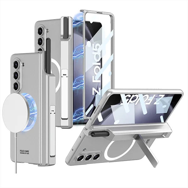Wireless Magnetic Phantom Pen Holder Mobile Phone Case For Samsung Z Fold 5/6