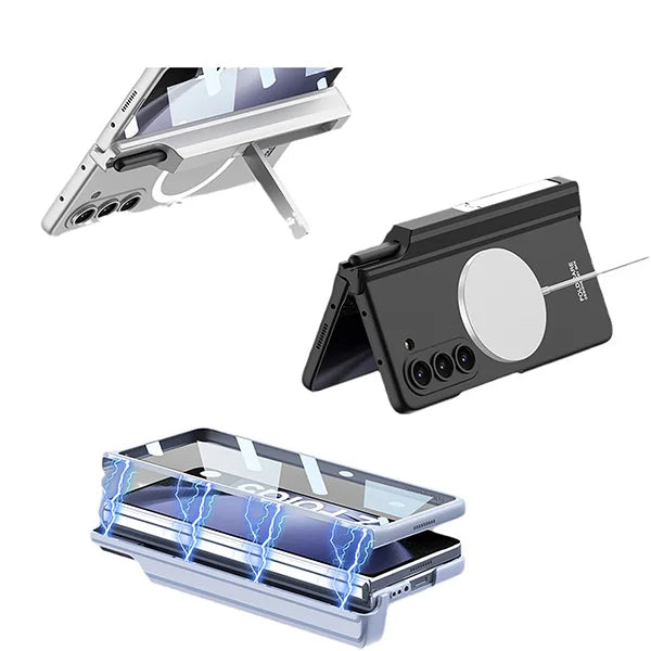 Wireless Magnetic Phantom Pen Holder Mobile Phone Case For Samsung Z Fold 5/6
