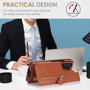 Suitable for Samsung ZFold3/4/5/6 Wallet Ring Phone Case