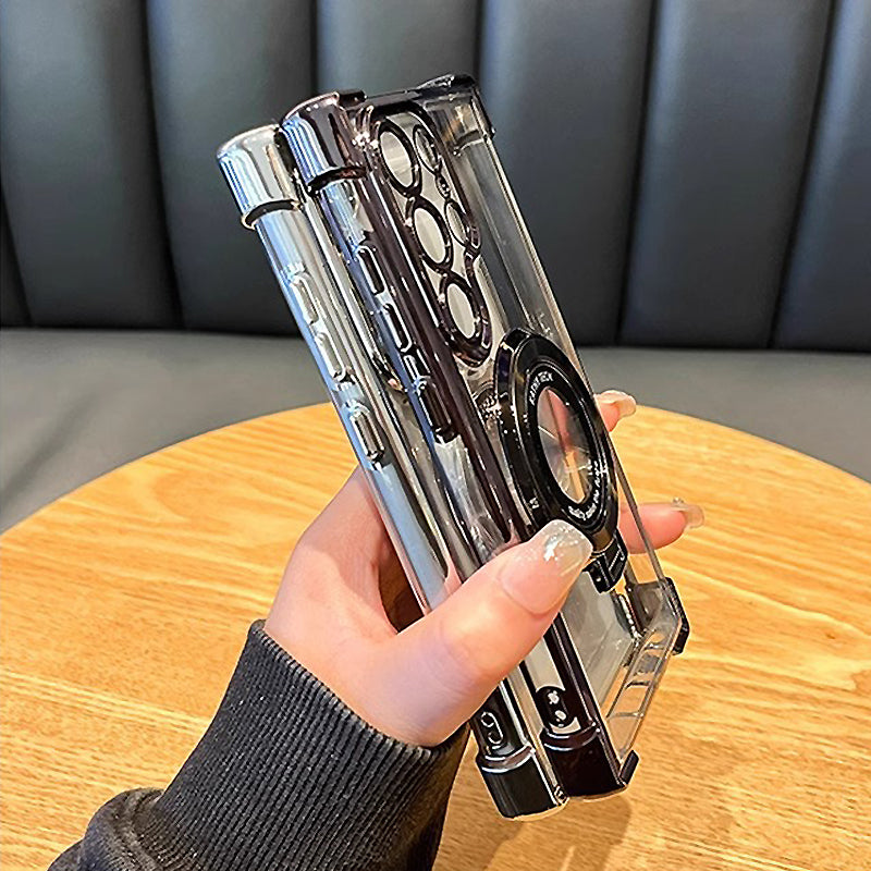 Electroplated Magnetic Stand Mobile Phone Cases For Samsung S25 Ultra