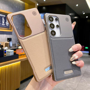 Suitable For Samsung S25Ultra Aromatherapy Leather Metal Magnetic Phone Case