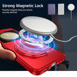 360° Rotating Folding Stand Case Samsung Z Flip5 Super Magnetic Phone Case